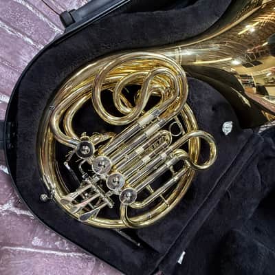 Yamaha YHR-567 Intermediate Double French Horn Lacquered Brass New Unplayed w/ Case Auth Dealer. #7676 image 3