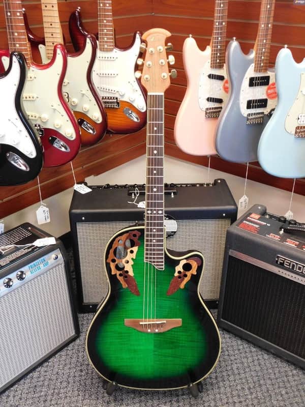 Ovation Celebrity CS257 Acoustic-Electric w / Case! Green Burst! image 1