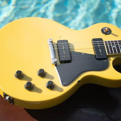1987 Greco EGS56-65 “Mint Collection” Open O - TV Yellow LP Single Cut - Made In Japan - Open Book Headstock image 3