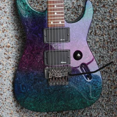 Jackson USA Custom Shop Archtop Soloist 1989, Rainbow Eerie Dess image 10