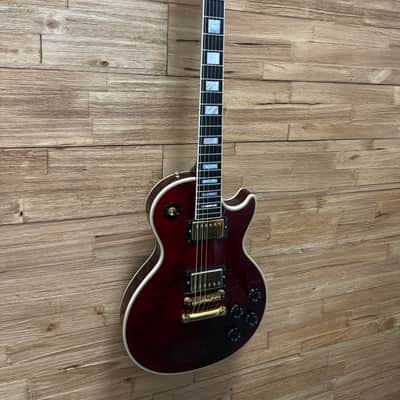Gibson Les Paul Custom Premium Plus Guitar - USA- 1999 - Wine Red flame top w/OHSC image 3