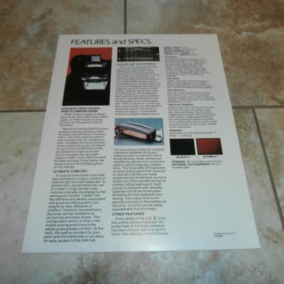 Vintage Circa 1980 Ovation UK II Promotional Flyer! Rare, Original Case Candy, Paperwork! image 2
