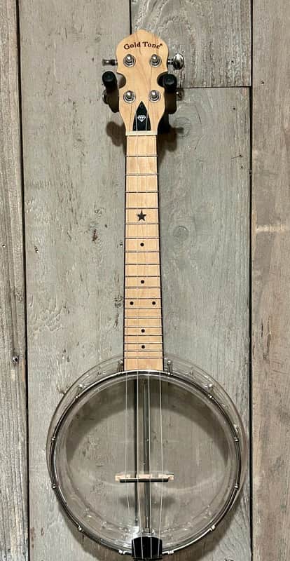 Gold Tone Little Gem Acrylic Concert Banjolele - Diamond, Ships Fast with Gig Bag! image 1