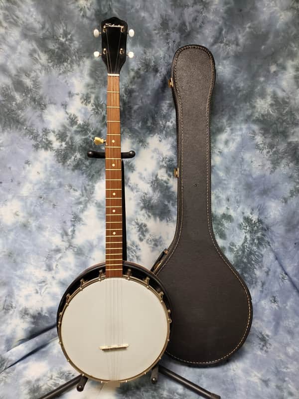 Vintage 1964 Silvertone H-802L 5 String Banjo New Strings Pro Setup Original Soft Shell Case image 1