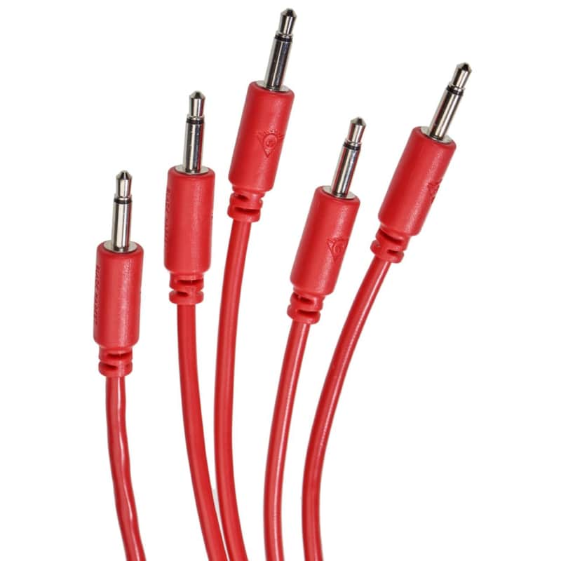 Black Market Modular Eurorack Patch Cables (50cm - Red - 5 Pack) image 1