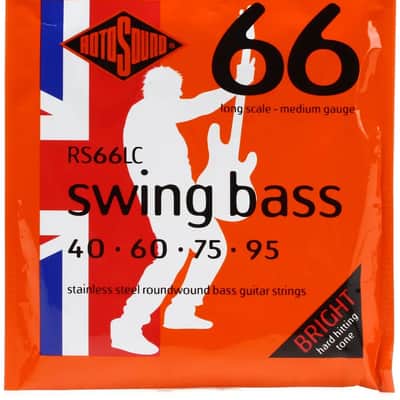 Rotosound RS66LD Swing Bass 66 Stainless Steel Roundwound Electric Bass Strings - Standard (45 - 105) 2020s - Standard image 2