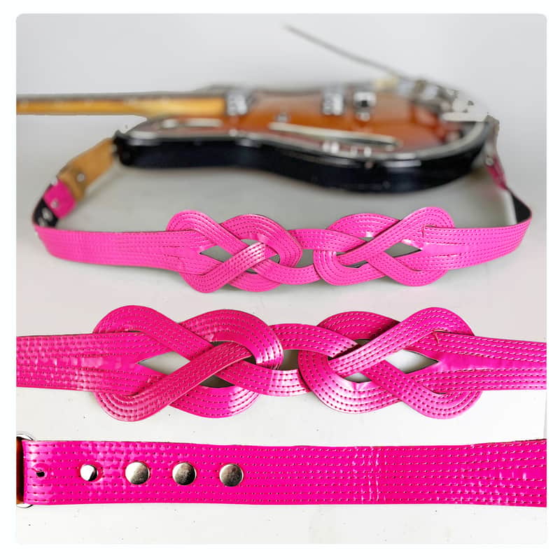 Loft Relics "Barbie Bow" guitar strap (Souldier) one-of-a-kind made at the Wilco Loft image 1