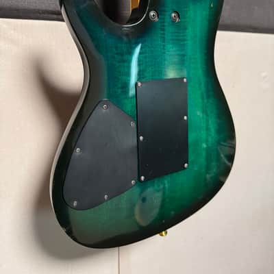 1993 Vintage Ibanez S540FM Royal Green Sunburst MIJ image 7