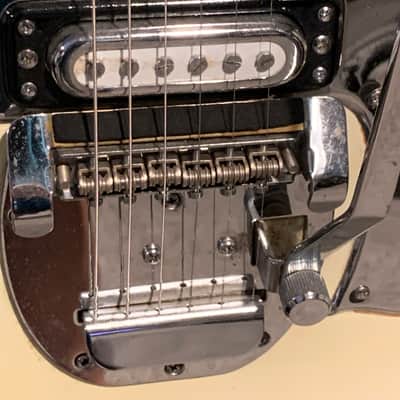 Teisco Delmonico Electric Guitar 70s White image 3