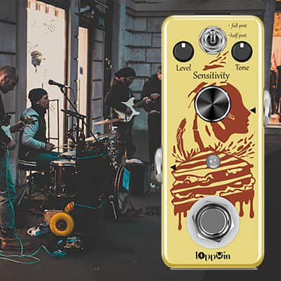 IOppWin Optical Compressor Pedal for Electric Guitar & Bass, Classic Analog Comp Effect with Smooth Attack & Decay, True Bypass, Mini Size Metal Housing image 3