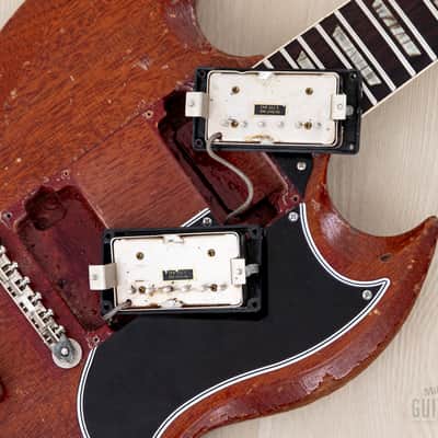 1962 Gibson Les Paul SG Standard Employee Guitar Cherry w/ Pat # Pickups, Sideways Vibrola, Case image 18