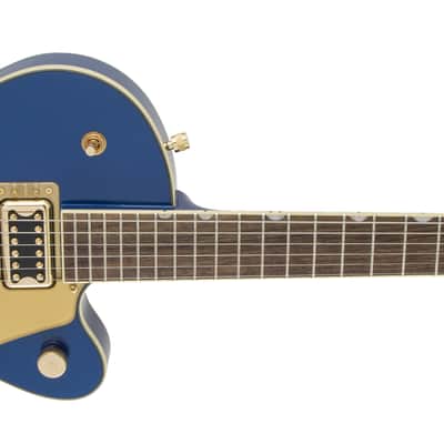 Gretsch G5655TG Electromatic® Center Block Jr. Single-Cut with Bigsby® and Gold Hardware, Laurel Fingerboard Azure Metallic image 3