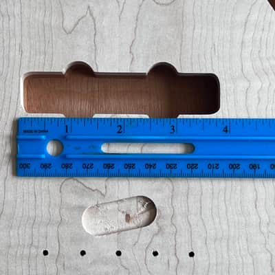 High End Offset Bass Body – Unfinished THICK Curly Maple Top, Solid ONE piece Mahogany Back, Front Routed NOS- limited luthier supply R4 image 18