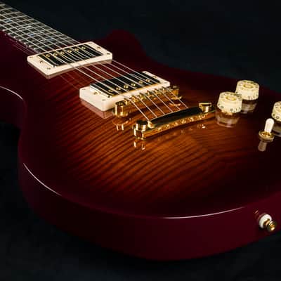 Huss & Dalton Meridian DC Custom Lipstick Red Flamed Maple and Mahogany Double Cutaway NEW image 15