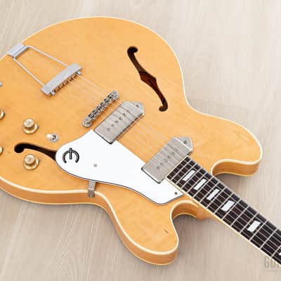 1990 Epiphone Casino Natural Near-Mint, Pre-Elitist Revolution w/ Case & Hangtag, Japan Terada image 10
