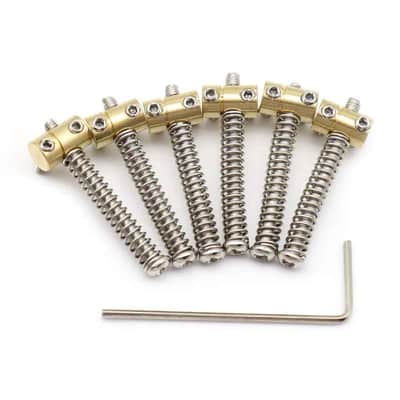 6pcs Brass Materiel Guitar Telecaster Tele Style Bridge Saddles image 1