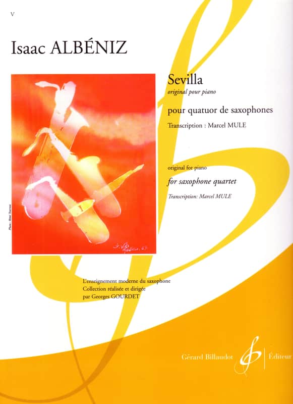 Isaac Albeniz - Sevilla - for saxophone quartet image 1