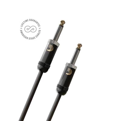 D'Addario PW-AMSG-10 American Stage 1/4" Straight TS Instrument Cable - 10' image 1