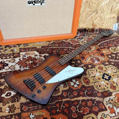 2001 Epiphone Thunderbird IV Brown Sunburst Korea Electric Bass Guitar image 2