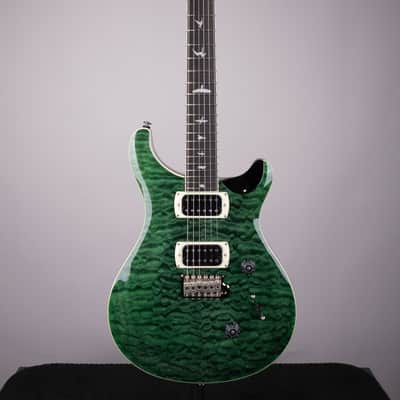 PRS SE Custom 24 Quilt Electric Guitar - Teal Black image 2