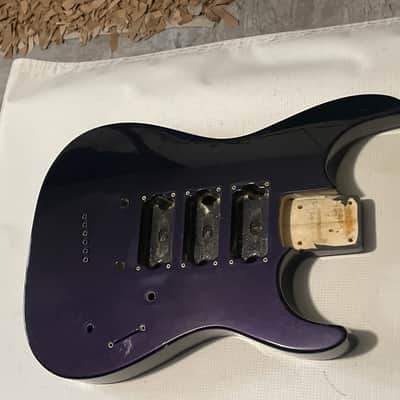 1990's Japan Jackson Professional Stealth HX Flat Top Purple Guitar Body Hard Tail image 4