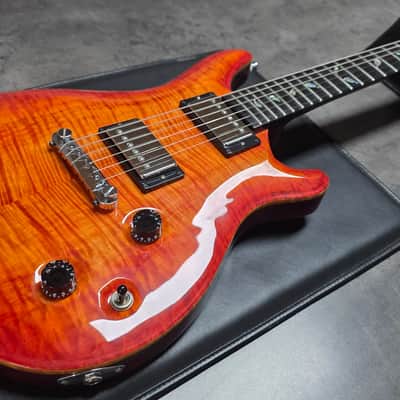 Joe White Guitarworks British Custom Shop UK Boutique Luthier AAA Flame 10 Top Sunburst Tomato Soup Masterbuilt Master Built Custom Abalone Leaf Inlay 22 PRS Tribute image 9