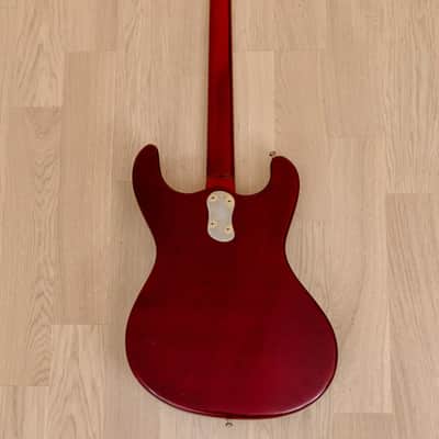1993 Mosrite USA '64 Ventures Model "Built in Soul" Candy Apple Red w/ Vibramute, Case image 3