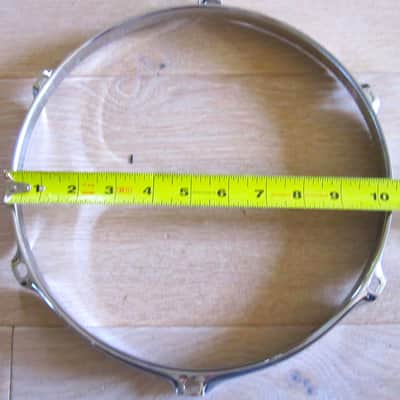 10" 6-Lug Triple-Flanged Heavy-Duty Hoop Rim Chrome NOS image 1