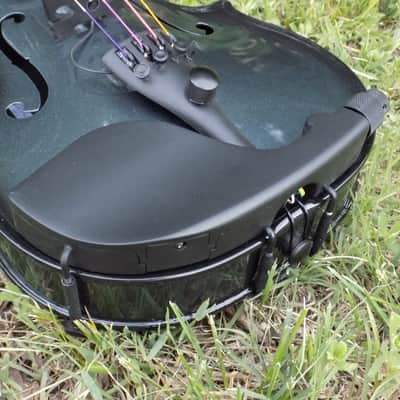 Glasser AEX Carbon Composite Acoustic Electric 4-String Violin 4/4 size 2020s Gun Metal image 5