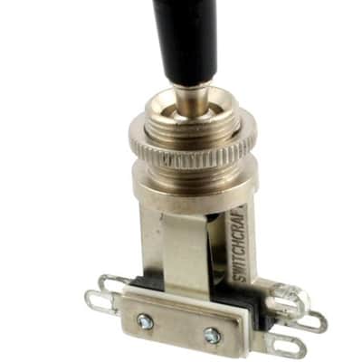 Switchcraft 3-Way Shorty Short Toggle Switch w/ Black Tip, EP-4066-000
