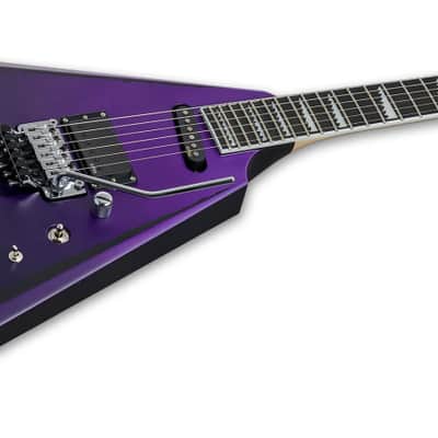 ESP E-II Alexi Laiho Ripped Sawtooth - Purple Fade Satin w/ Pinstripes w/ Case (EIIALEXIRIPPED) Bild 2