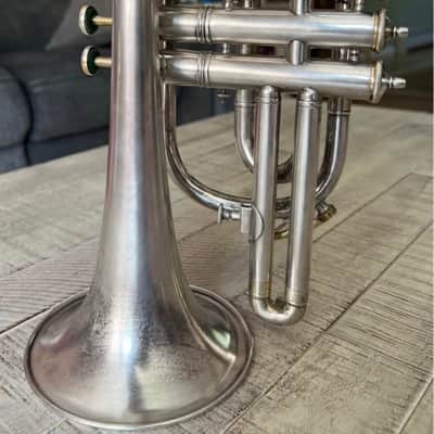 Antique Cornet “Omnia Vincent” New York Retailer Silver Plate c.1890s — Player Restorable image 3