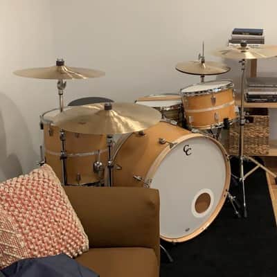 C&C Drum Kit 2019 - Light Aged Maple with Humes & Berg bags image 3