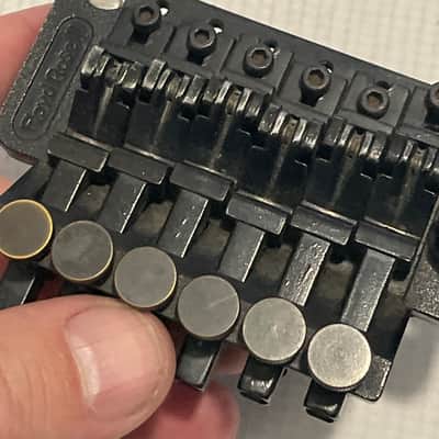 1980's Kramer Model Guitars Black Floyd Rose II Licensed Tremolo Guitar Bridge image 13