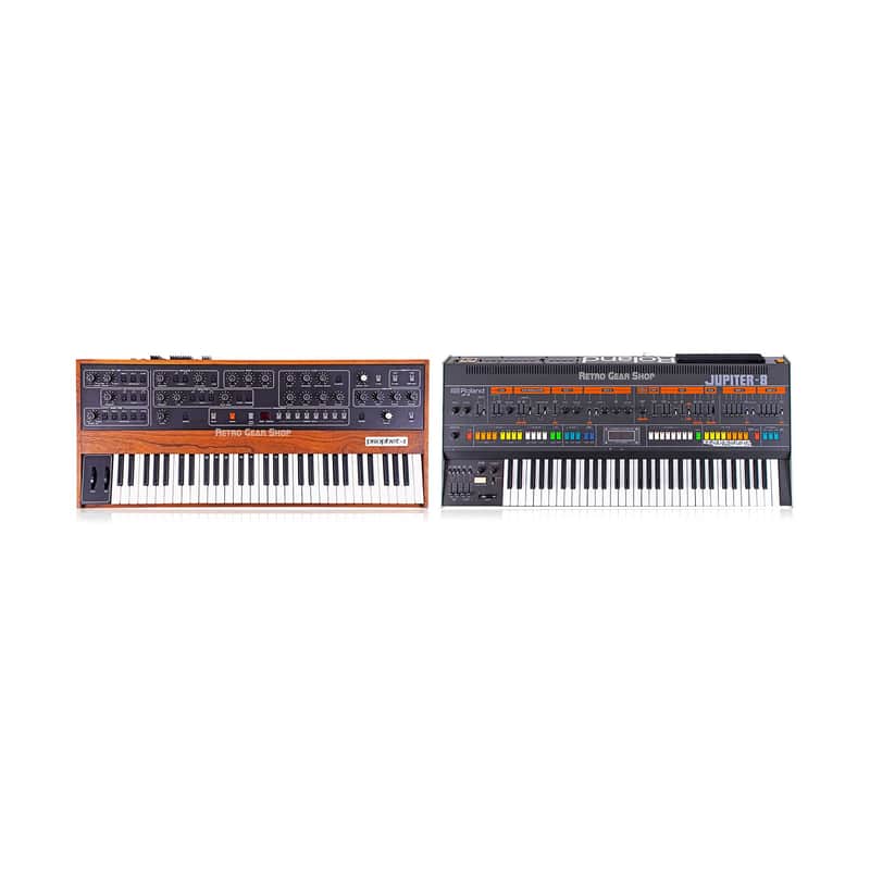 Roland Jupiter 8 & Sequential Circuits Prophet 5 Rev3.3 Owned by Jonathan Cain of Journey image 1