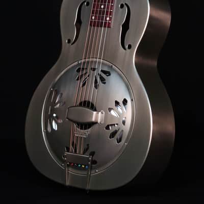 Gretsch G9201 Honey Dipper Round-Neck, Brass Body Biscuit Cone Resonator Guitar, Shed Roof Finish image 2