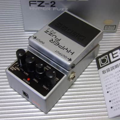 Boss FZ-2 Hyper Fuzz w/ Original Box & Manual (Silver Label) 1993 - 1997 - Silver image 2