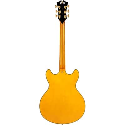 D'Angelico Excel DC Double-Cutaway Semi-Hollow Electric Guitar, Amber image 7