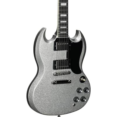 Epiphone Exclusive SG Custom Electric Guitar, Silver Sparkle | Reverb