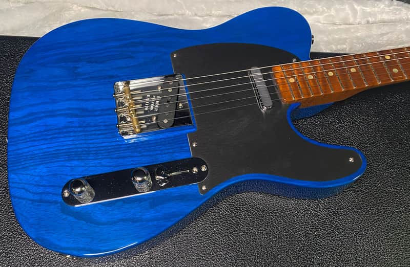 NEW ! Fender American Custom Telecaster NOS - 1-Piece Roasted AAA Flame Maple Neck Fingerboard - Sapphire Blue Transparent - Authorized Dealer - 7.4 lbs - G07467 image 1