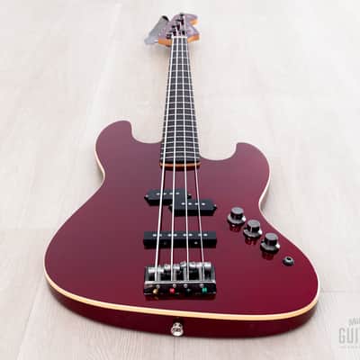 2011 Fender Aerodyne Jazz Bass AJB-DX Candy Apple Red PJ, Japan MIJ image 11