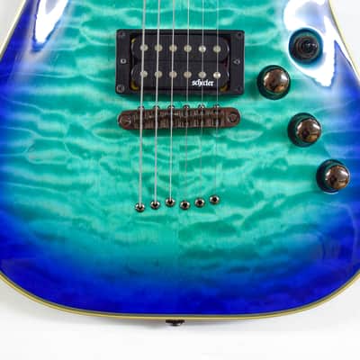 Schecter Omen Extreme-6 - Ocean Blue Burst image 3