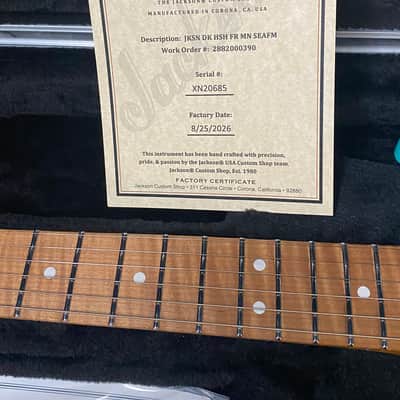 NEW ! Jackson Custom Shop Dinky HSH - Roasted Maple Neck & Fretboard - DK - Seafoam Green - Authorized Dealer - 8.1 lbs - G07719 image 13
