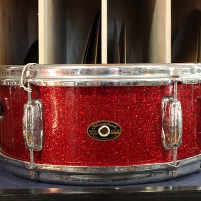 Slingerland 1960s 5.5x14 Deluxe Student Model Snare Drum in Sparkling Red Pearl image 1
