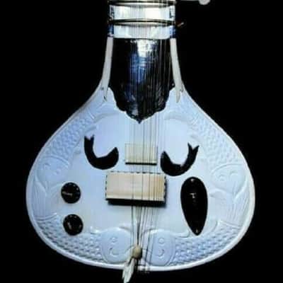 Handmade  Electric Sitar Tun Wood Hand Paint  Indian Musical String  Travel  With Fiber Case image 6
