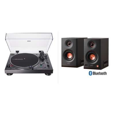 Audio-Technica AT-LP120XUSB-BK Direct-Drive Manual Turntable Package with Edifier MR5 Bluetooth Speakers image 5
