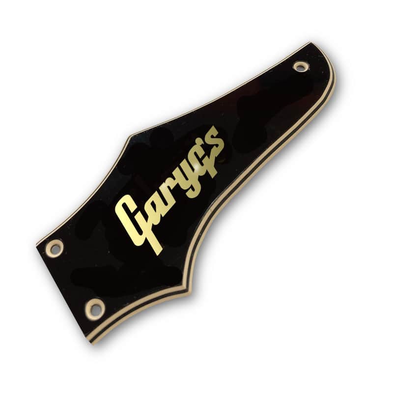 5 Ply Black/Cream Truss Rod Cover for Epiphone & Gibson Firebird w/ Gold Foil Decal image 1