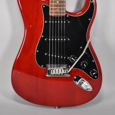 2004 Fender FSR American Deluxe Mahogany Stratocaster Crimson Red image 2