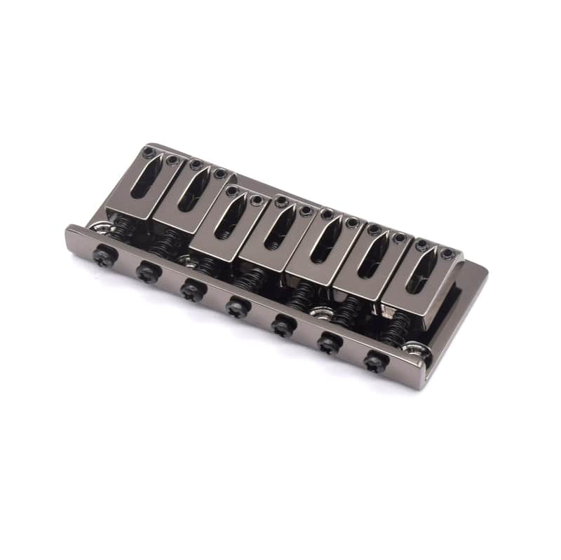 KD By AxLabs 7-String Hardtail Bridge - String-Through-Body, 10.8 mm Spacing - Black Nickel image 1