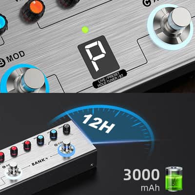 LEKATO TANK-B Electric Bass Effects Pedal Multi Effects Compressor Recording Amp Mod image 3